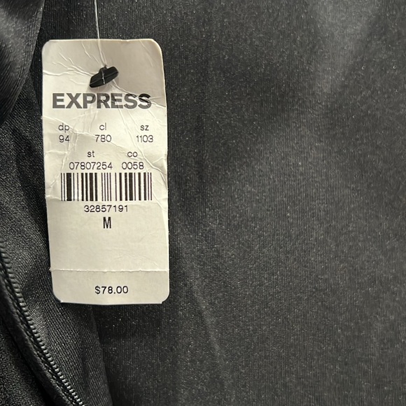 Express black dress high neck  M new w/tag
30% POLYESTER LINING:
100% POLYESTER - Picture 7 of 10